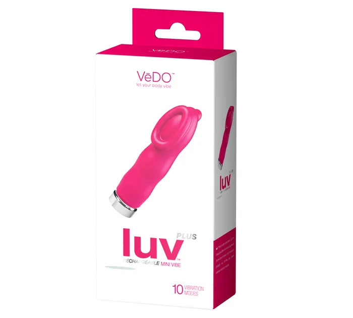 Vibrators Luv Plus Rechargeable Mini Vibe Hot in Bed Pink VeDO
