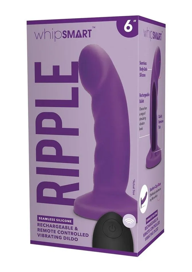 WhipSmart Curved Ripple Remote Control Silicone Rechargeable GSpotPSpot Dildo Whipsmart Female Sex Toys