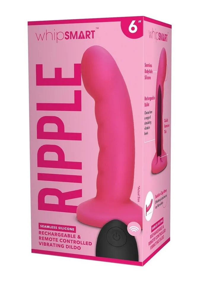 WhipSmart Curved Ripple Remote Control Silicone Rechargeable GSpotPSpot Dildo Whipsmart Female Sex Toys