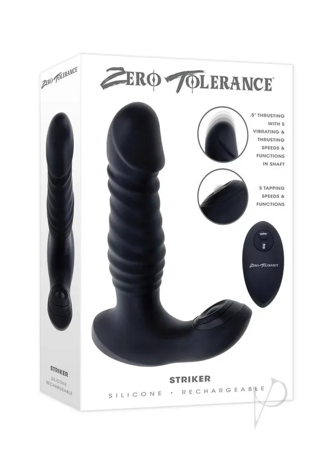 Zero Tolerance Female Sex Toys Zero Tolerance Striker Rechargeable Silicone Thrusting Anal Vibrator with Remote Control