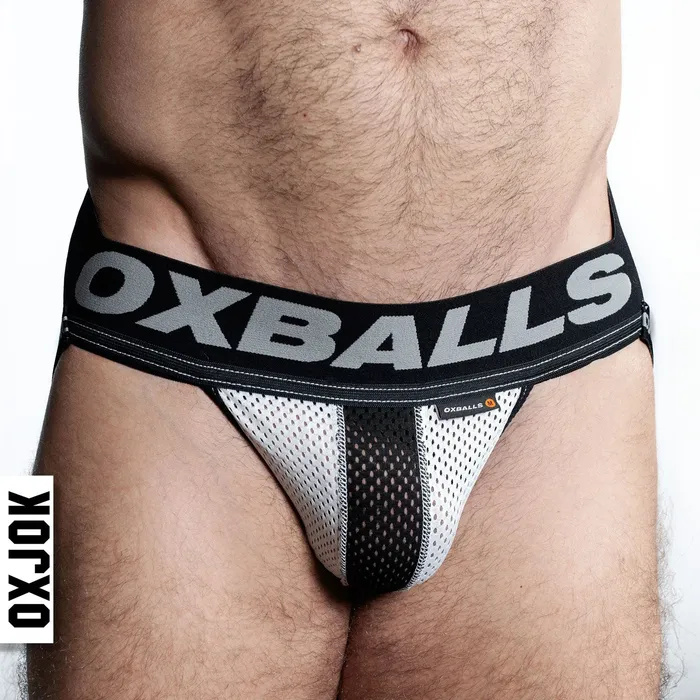 Airmesh Upthrust SliderStrap Jock Ice White Small OXJok Female Sex Toys