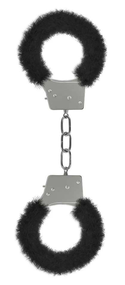 Anal Beginners Furry Handcuffs Black Shots