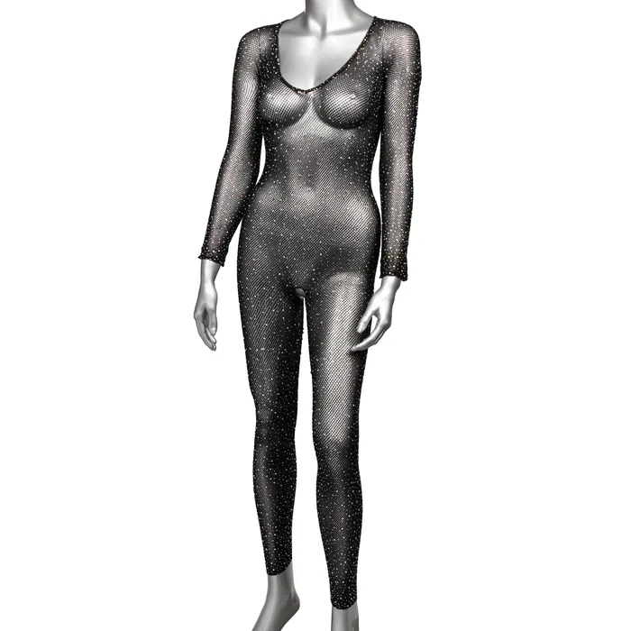 Anal Radiance Crotchless Full Body Suit Queen Black CalExotics