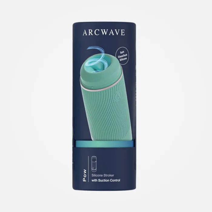 Arcwave Male Sex Toys Pow Silicone Manual Stroker with Suction Controll Mint Arcwave Male Sex Toys Pow Silicone Manual Stroker with Suction Controll Mint