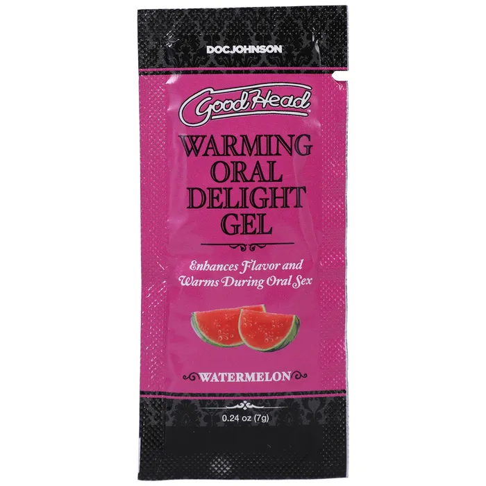 Doc Johnson Enhancers Goodhead Warming Oral Delight Gel Watermelon 024 Oz