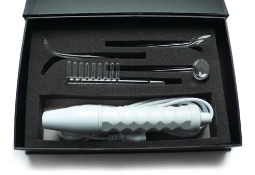 Kinklab Vibrators Neon Wand Electrosex Kit White Handle Red Electrode