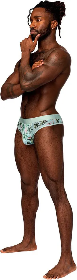 Male Power Male Sex Toys Sheer Print Sheer Thong Smallmedium Flamingo