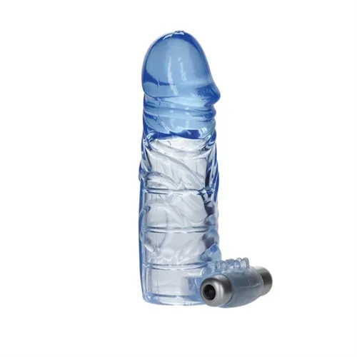 Male Sex Toys CalExotics Up Extended It Up Vibrating Extension Sleeve Blue