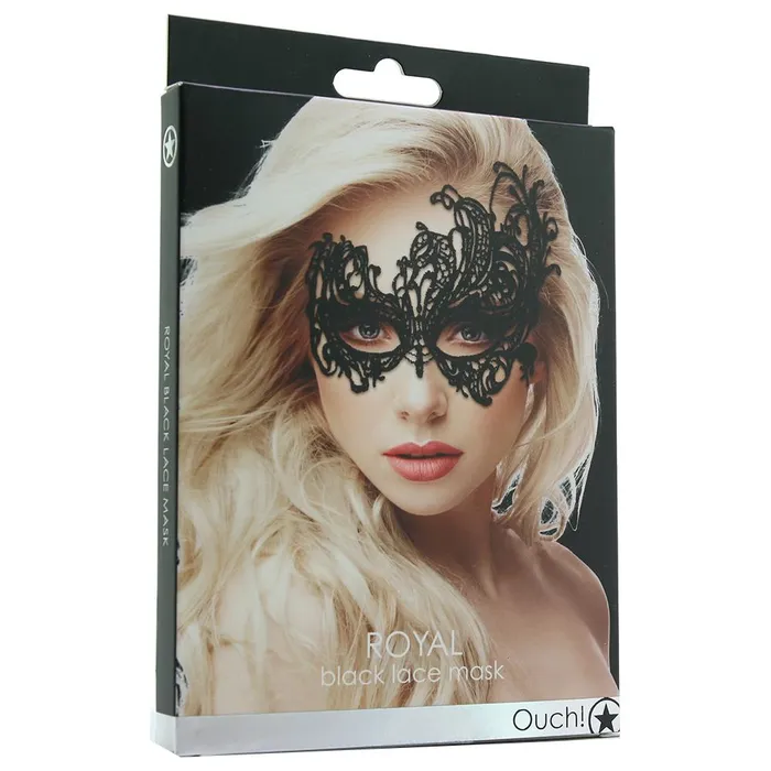 Ouch Royal Lace Mask in Black Pink Cherry Female Sex Toys Ouch Royal Lace Mask in Black Pink Cherry Female Sex Toys