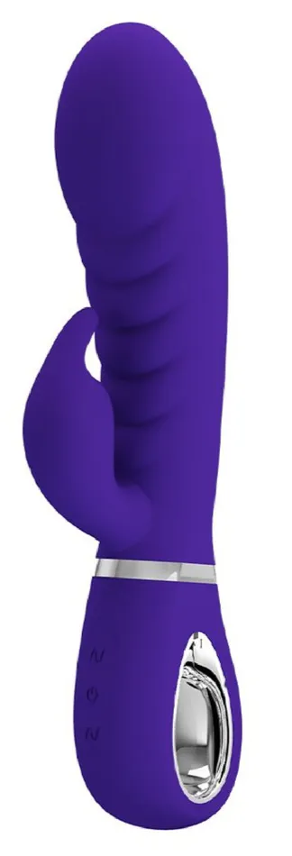 Pretty Love Vibrators Prescott Super Soft Rabbit Silicone Vibrator Purple