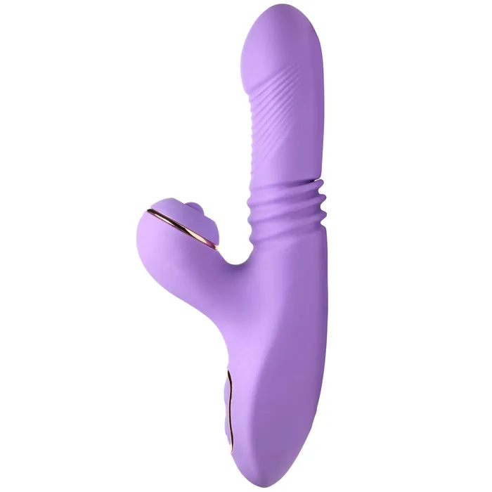 ProThrust Max 14x Thrusting and Pulsing Silicone Rabbit Purple XR Brands Vibrators ProThrust Max 14x Thrusting and Pulsing Silicone Rabbit Purple XR Brands Vibrators