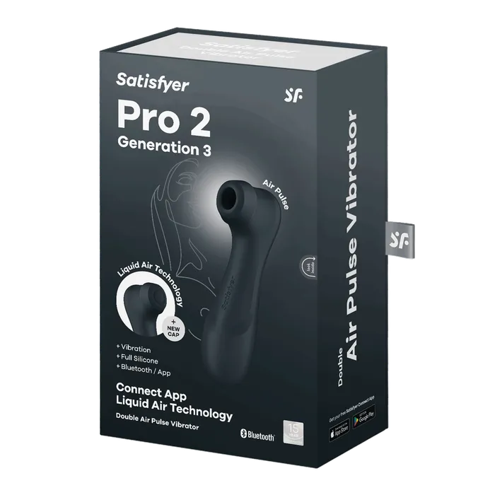 Satisfyer Pro 2 Black Generation 3 With Liquid Air Technology App Enabled Satisfyer Vibrators
