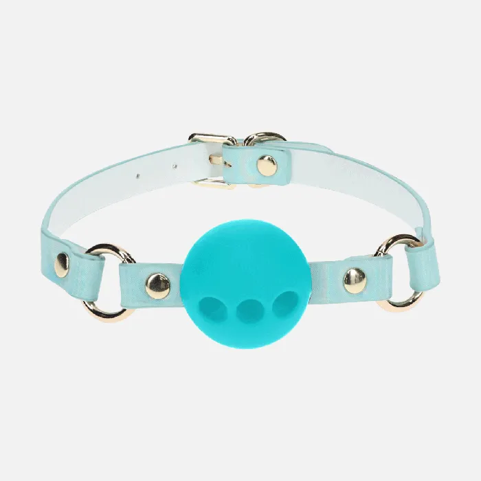 Shots Vibrators Paris Collection Silicone Ball Gag Blue