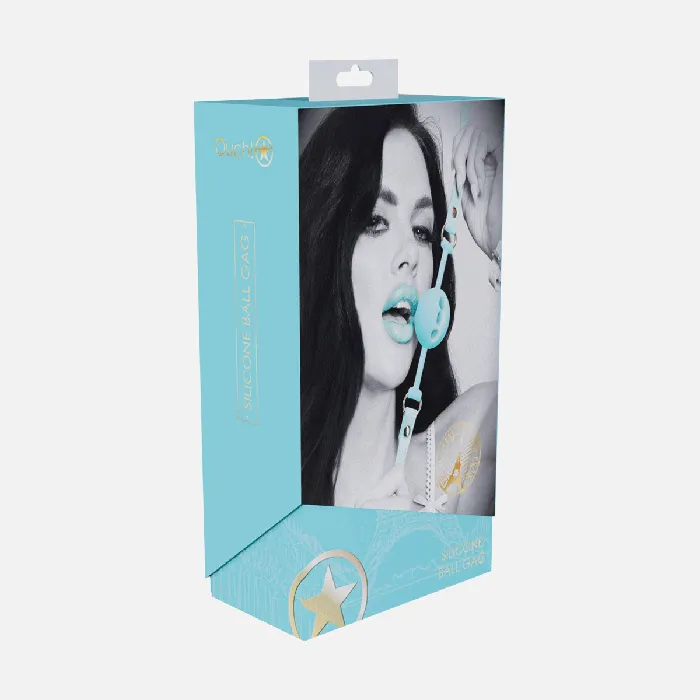 Shots Vibrators Paris Collection Silicone Ball Gag Blue Shots Vibrators Paris Collection Silicone Ball Gag Blue