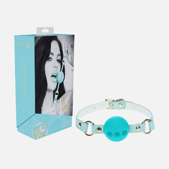 Shots Vibrators Paris Collection Silicone Ball Gag Blue Shots Vibrators Paris Collection Silicone Ball Gag Blue