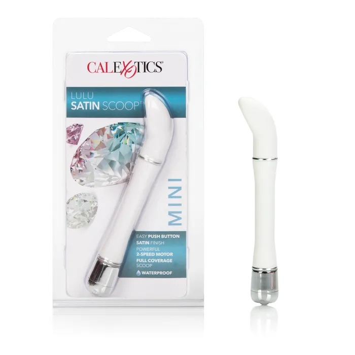 Vibrators Lulu Satin Scoop Vibe White CalExotics