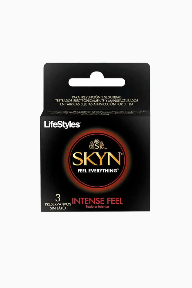 Vibrators Prater SKYN INTENSE FEEL Condones Sin Latex con Textura Lifestyles x3 Vibrators Prater SKYN INTENSE FEEL Condones Sin Latex con Textura Lifestyles x3