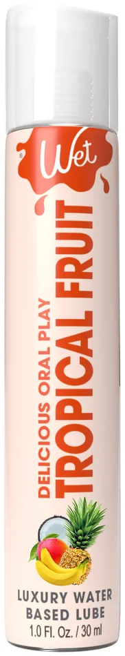 Wet Lubricants Wet Delicious Oral Play Tropical Fruit Waterbased Flavored Lubricant 1 Oz
