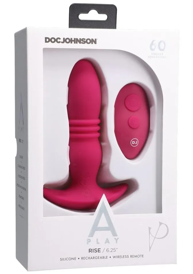 A Play Male Sex Toys APlay Rise Silicone Rechargeable Anal Plug with Remote Control Pink A Play Male Sex Toys APlay Rise Silicone Rechargeable Anal Plug with Remote Control Pink