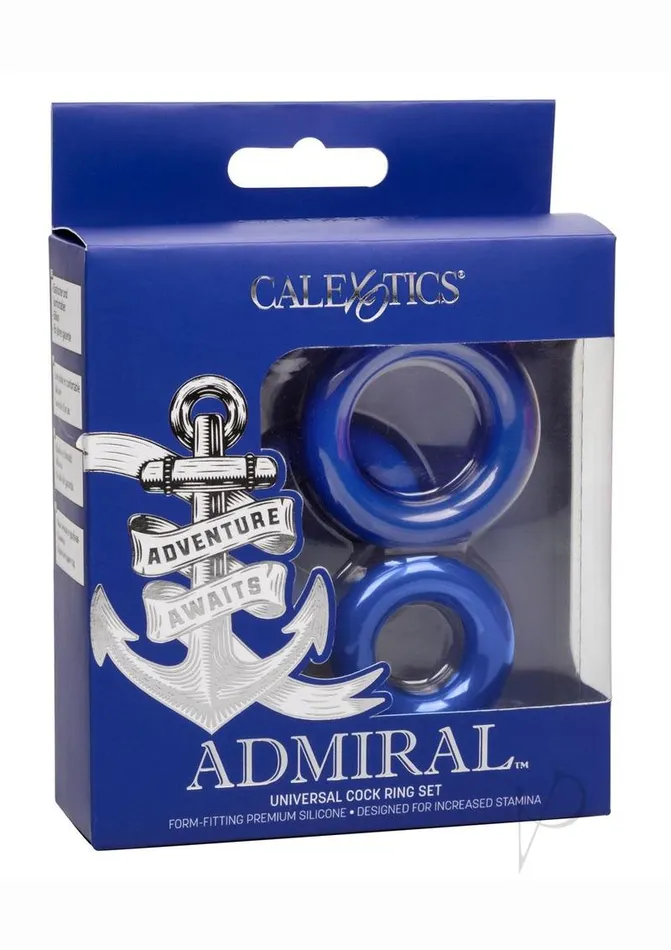 Admiral Admiral Universal Silicone Cock Ring Set Blue Male Sex Toys