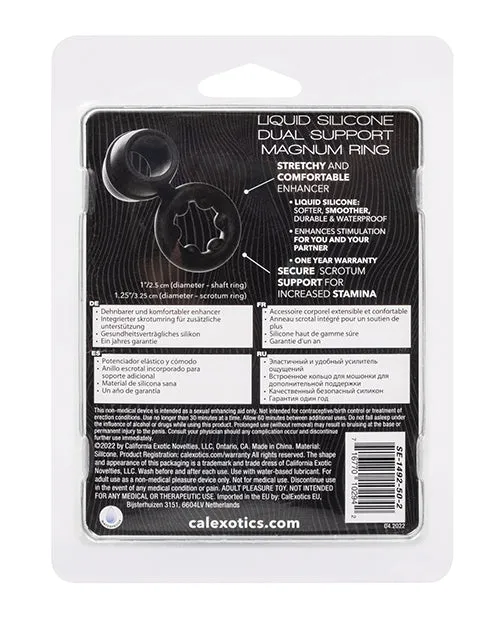 Alpha Female Sex Toys Alpha Liquid Silicone Dual Magnum Ring Black
