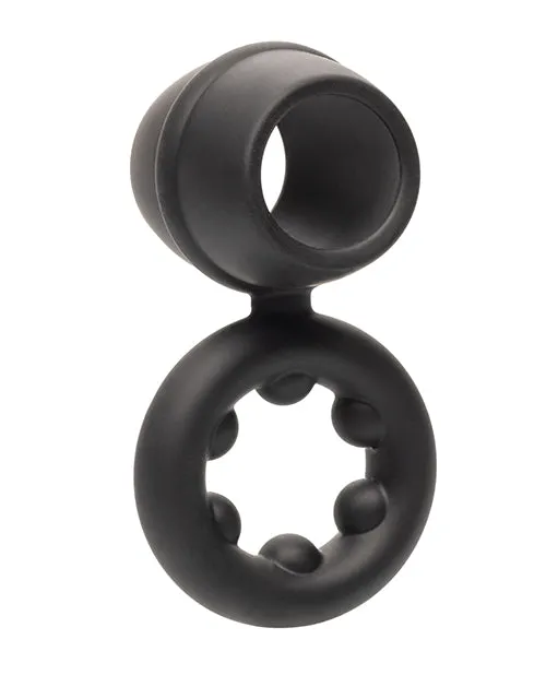 Alpha Female Sex Toys Alpha Liquid Silicone Dual Magnum Ring Black