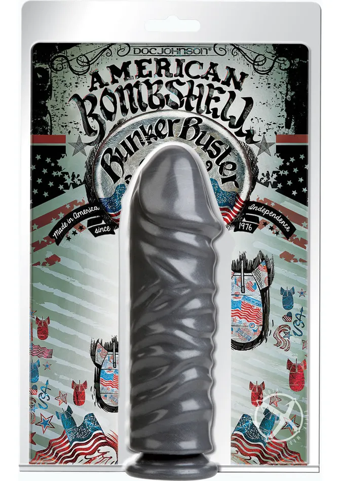 American Bombshell Female Sex Toys American Bombshell Bunker Buster Dildo 107in Gun Metal American Bombshell Female Sex Toys American Bombshell Bunker Buster Dildo 107in Gun Metal