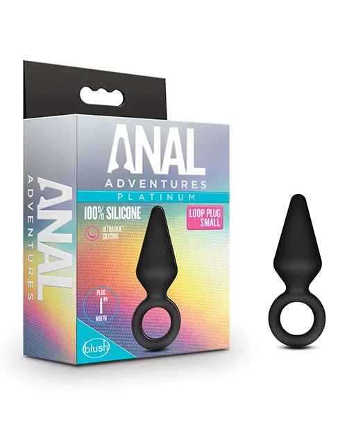Anal Adventures Anal Adventures Platinum Silicone Loop Plug Small Black Anal Anal Adventures Anal Adventures Platinum Silicone Loop Plug Small Black Anal