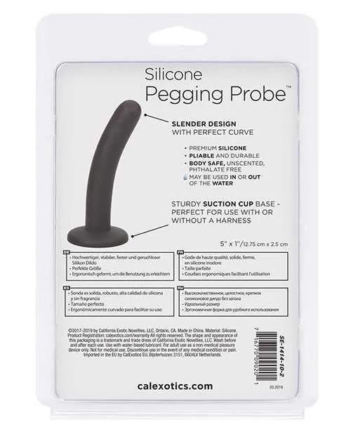 Anal Anal Silicone Pegging Probe Butt Plug Black