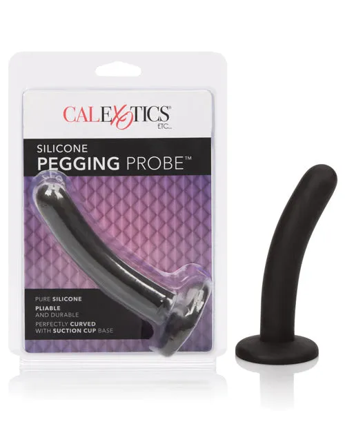 Anal Anal Silicone Pegging Probe Butt Plug Black