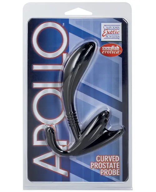 Anal Apollo Apollo Curved Prostate Stimulator Black