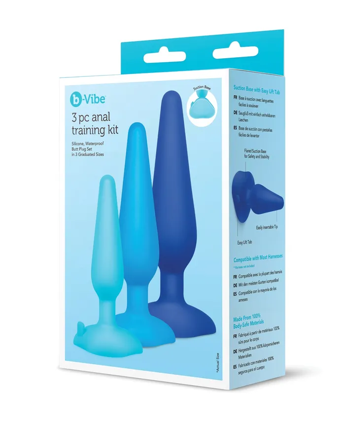 Anal B Vibe BVibe Anal Silicone Training Kit 3 Piece Blue