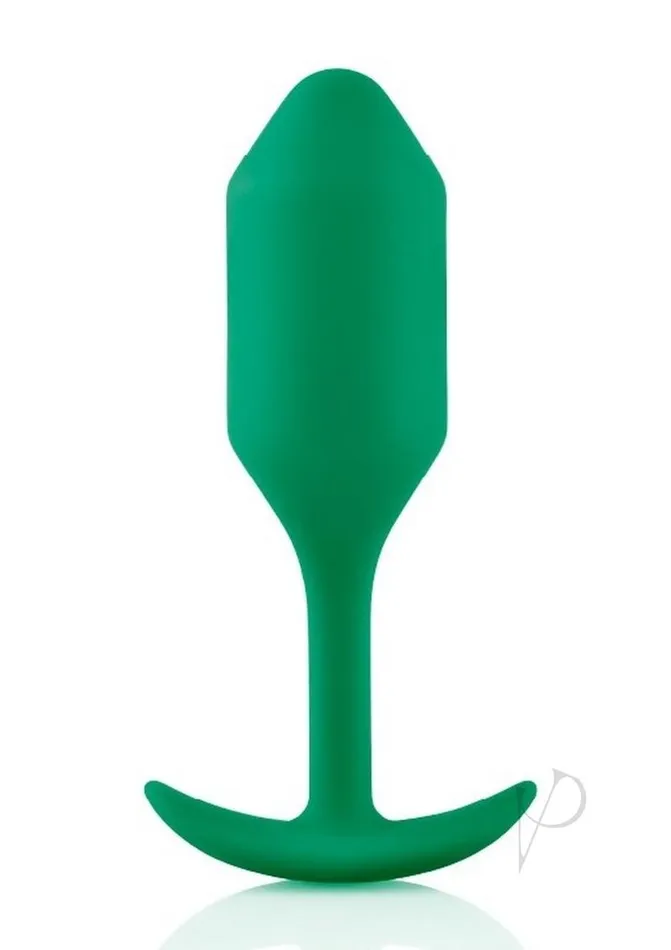 Anal BVibe Snug Plug 2 Silicone Weighted Anal Plug Green B Vibe