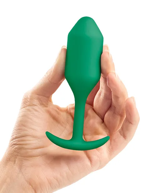Anal BVibe Snug Plug 2 Silicone Weighted Anal Plug Green B Vibe
