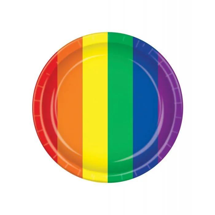 Anal Beistle Pride Plates Rainbow Pack of 8