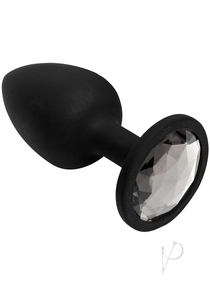 Anal Booty Bling Jeweled Silicone Anal Plug Small Silver Booty Bling Anal Booty Bling Jeweled Silicone Anal Plug Small Silver Booty Bling