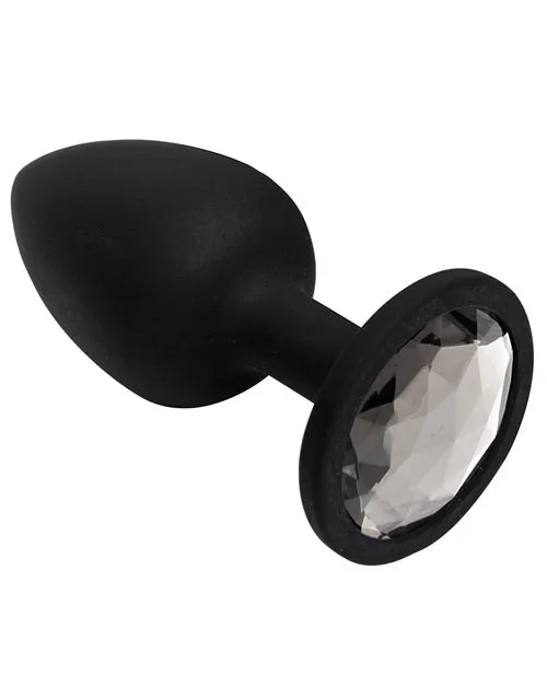 Anal Booty Bling Jeweled Silicone Anal Plug Small Silver Booty Bling Anal Booty Bling Jeweled Silicone Anal Plug Small Silver Booty Bling