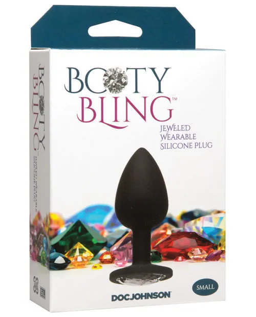 Anal Booty Bling Jeweled Silicone Anal Plug Small Silver Booty Bling Anal Booty Bling Jeweled Silicone Anal Plug Small Silver Booty Bling