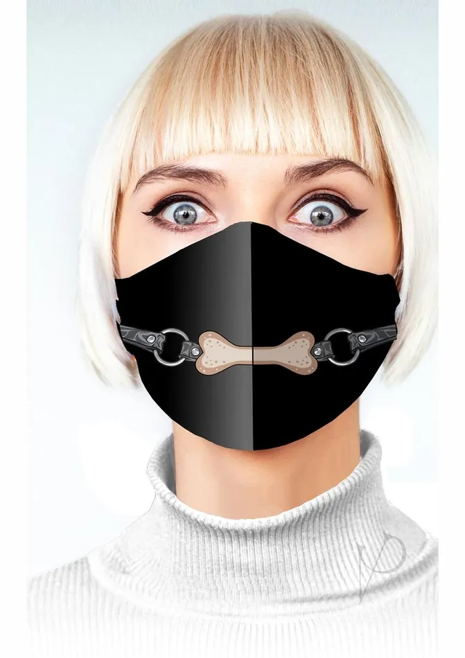 Anal Candyprints Party Super Naughty Dog Bone Gag Mask Black Anal Candyprints Party Super Naughty Dog Bone Gag Mask Black