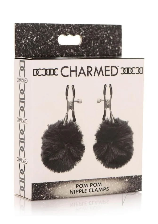 Anal Charmed Charmed Pom Pom Nipple Clamps Black