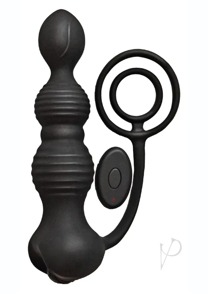 AnalEse Silicone Rechargeable Anal Plug and Cock Ring with Remote Control Black Anal Ese Male Sex Toys AnalEse Silicone Rechargeable Anal Plug and Cock Ring with Remote Control Black Anal Ese Male Sex Toys