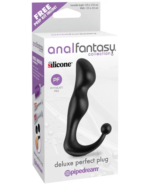 Anal Fantasy Collection Anal Anal Fantasy Collection Deluxe Perfect Silicone Plug 525in Black