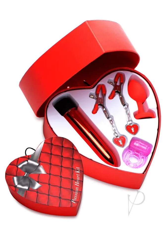 Anal Frisky Frisky Passion Heart Kit 4pc RedBlack