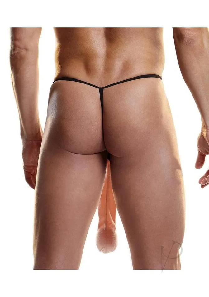 Anal Fundies Foot Long Thong With Paper Ruler OS Black Fundies