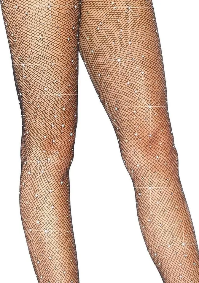 Anal Leg Avenue Leg Avenue Fishnet Crystalized Tights with MultiSized Iridescent Rhinestones OS Black Anal Leg Avenue Leg Avenue Fishnet Crystalized Tights with MultiSized Iridescent Rhinestones OS Black