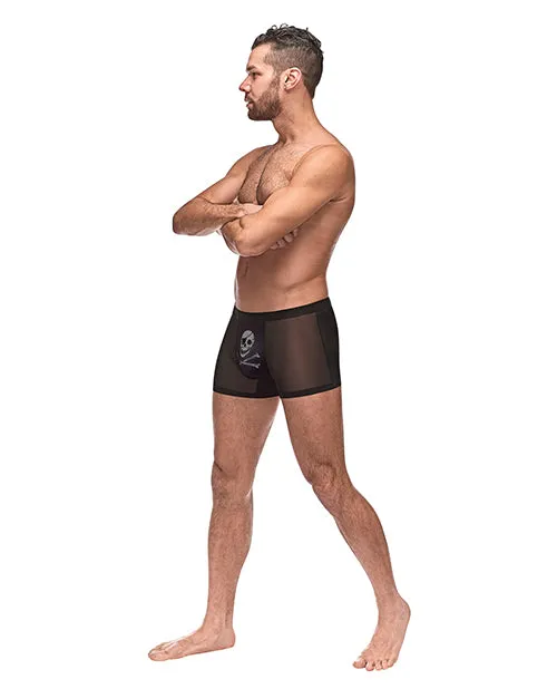 Anal Male Power Private Screening Micro Mesh Modal Skull Pouch Short Black MD Anal Male Power Private Screening Micro Mesh Modal Skull Pouch Short Black MD