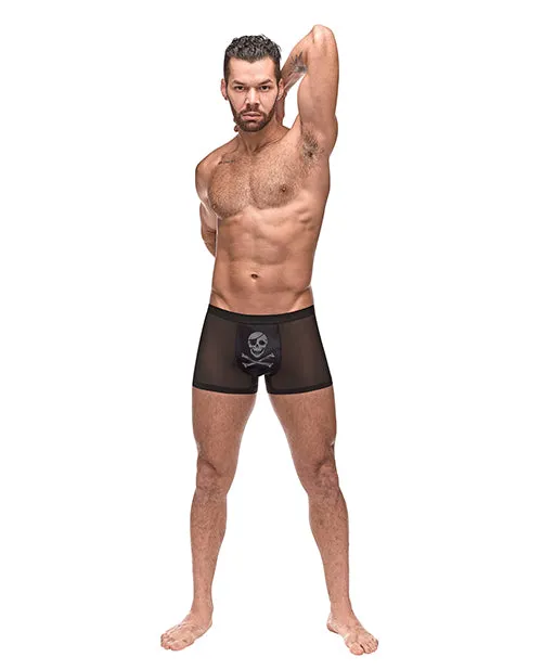 Anal Male Power Private Screening Micro Mesh Modal Skull Pouch Short Black MD Anal Male Power Private Screening Micro Mesh Modal Skull Pouch Short Black MD