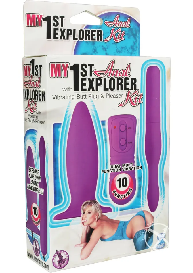 Anal My 1st Anal Explorer Kit Vibrating Butt Plug and Explorer with Wired Remote Control Purple My 1st Anal My 1st Anal Explorer Kit Vibrating Butt Plug and Explorer with Wired Remote Control Purple My 1st