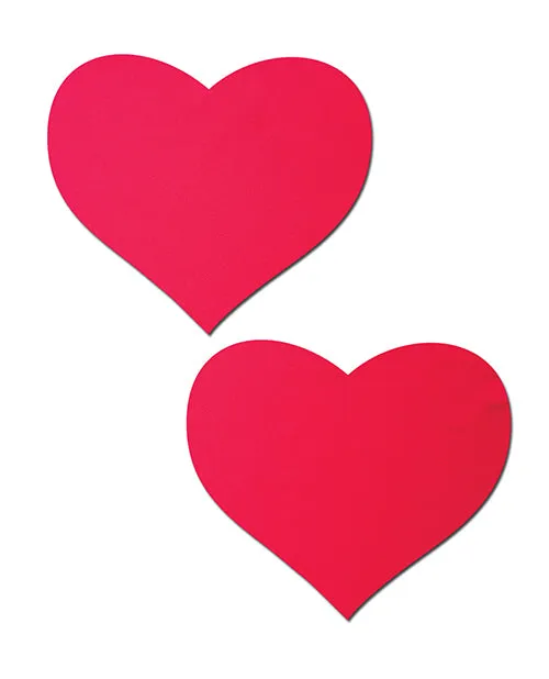 Anal Pastease Pastease Basic Heart Black Light Reactive Neon Red OS