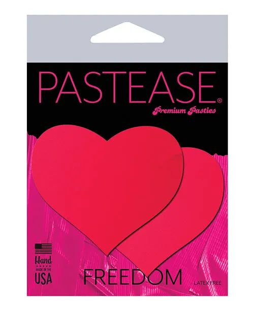 Anal Pastease Pastease Basic Heart Black Light Reactive Neon Red OS Anal Pastease Pastease Basic Heart Black Light Reactive Neon Red OS